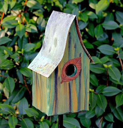 Shady Shed Bird House Green