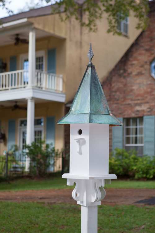 The Charleston Bird House with Verdigris Copper Roof