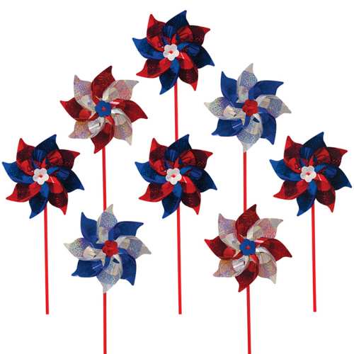 Pinwheel Patriotic Spinner 8 inch Mylar