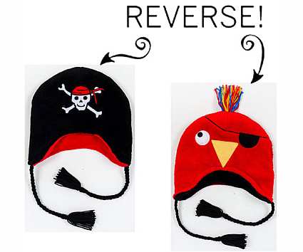 Luvali Kids' Reversible Winter Hat Pirate/Parrot