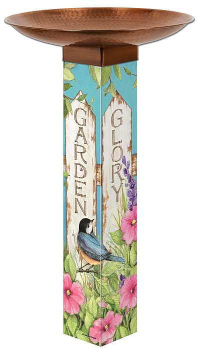 Garden Glory Art Pole Bird Bath 5x5