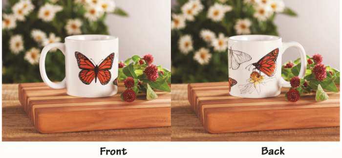 Monarch Butterfly Ceramic 16 oz. Coffee Mug