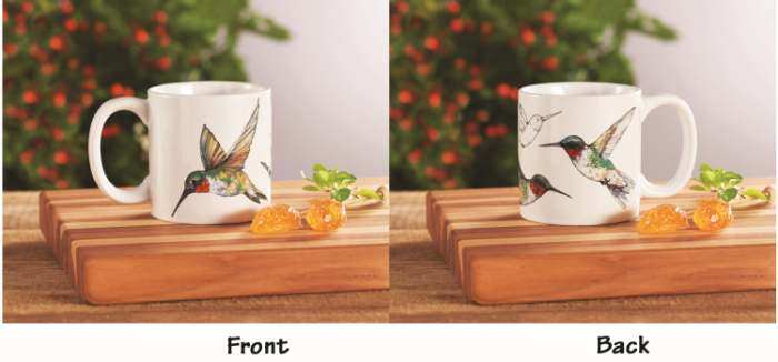 Ruby-Throated Hummingbird Ceramic Coffee Mug