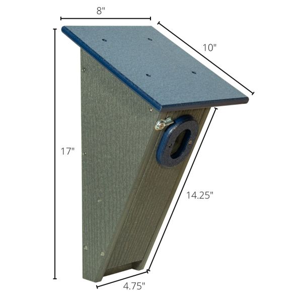 Recycled Poly Peterson Style Bluebird House