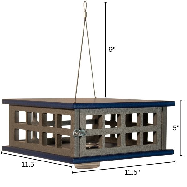 Recycled Poly Caged Bluebird Feeder