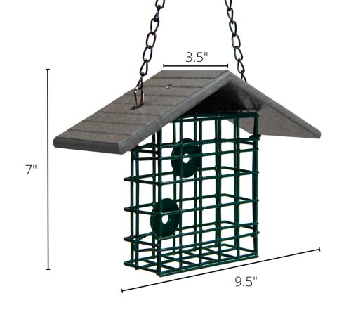 Recycled Poly Roof Single Suet Cage 