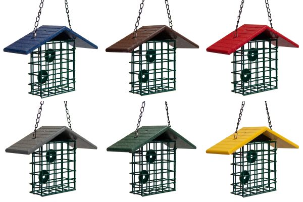Recycled Poly Roof Single Suet Cage Colors