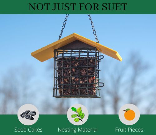 Recycled Poly Roof Single Suet Cage 