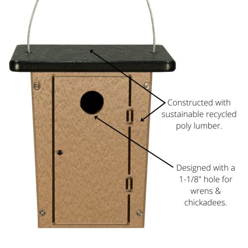 Recycled Poly Outhouse Wren House