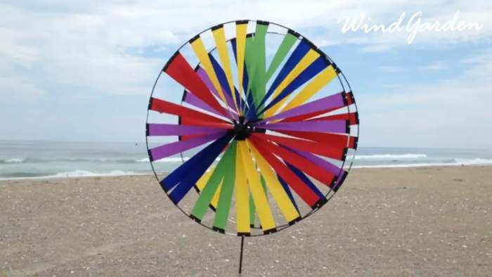 Twin Wheel Wind Spinner Large 48 Inch