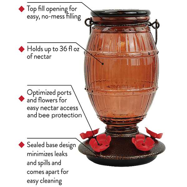 Prohibition Top-Fill Hummingbird Feeder