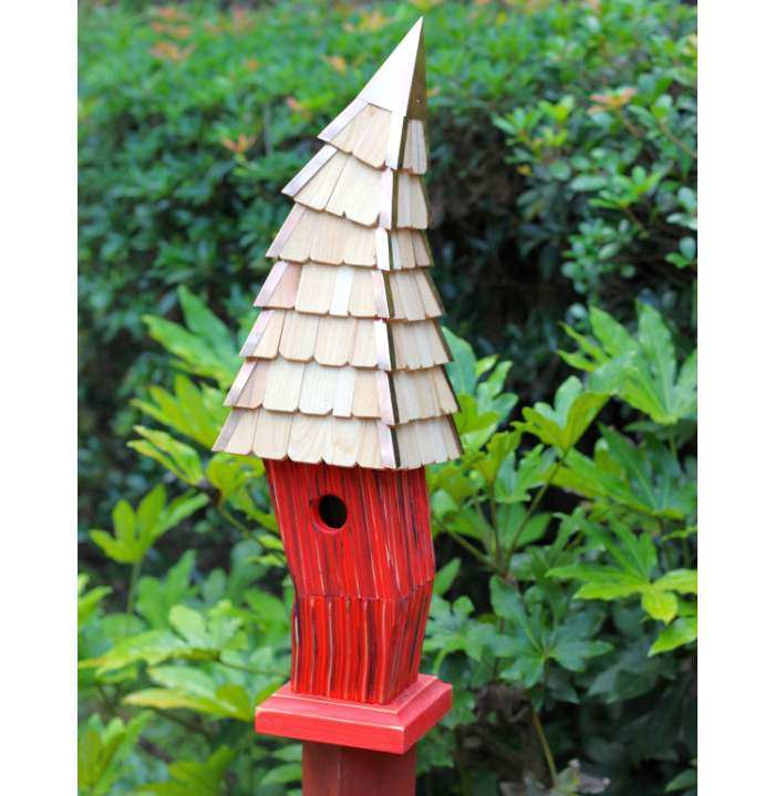 Birdiwampus Bird House Red