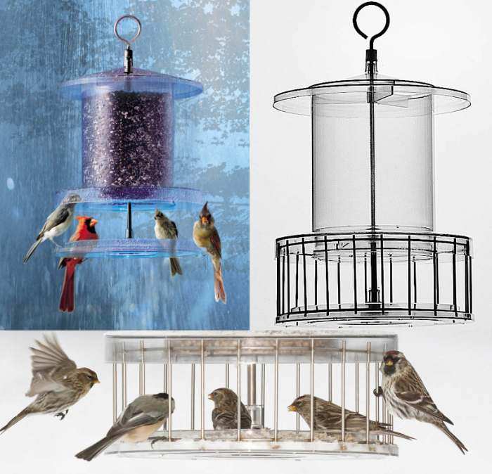 All Weather 4 Qt. Weatherproof Bird Feeder w/Cage