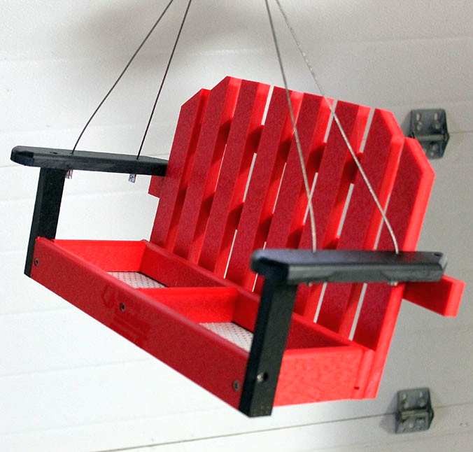 Amish Recycled Poly Hanging Bird Feeder Swing