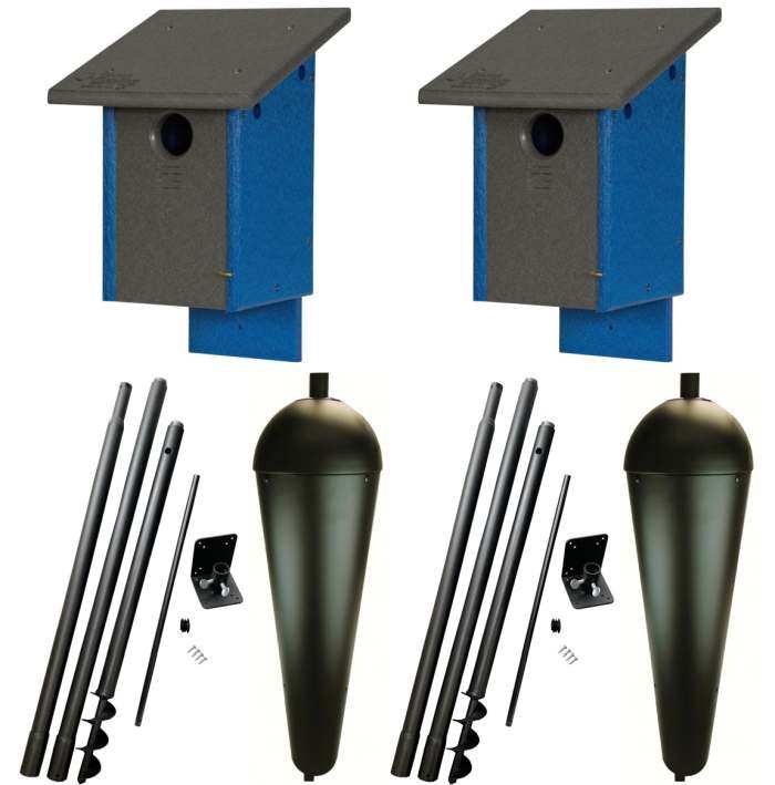 Amish Recycled Poly Classic Bluebird House Pack #2