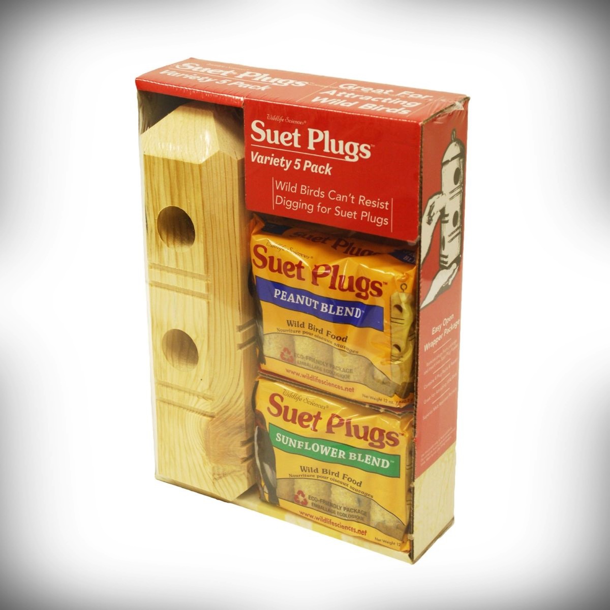 Pine Post Suet Plug Feeder Starter Pack