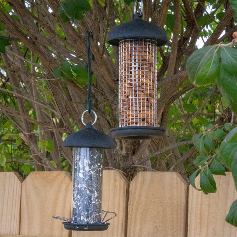 Peanut and Seed Hopper Tube Bird Feeder Set