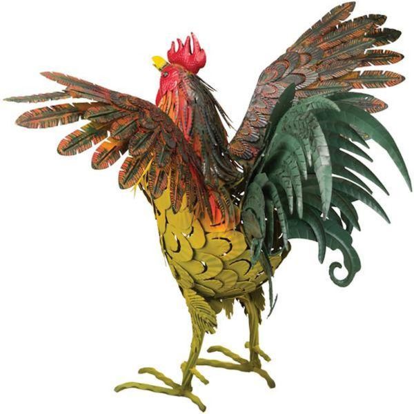 Napa Rooster 3-D Decor Sculpture 21 Inch Wing Up