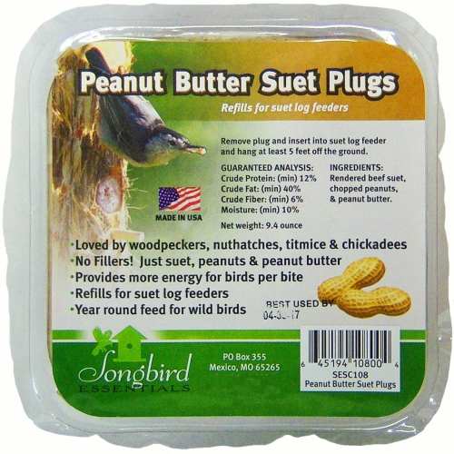 Peanut Butter Suet Plugs