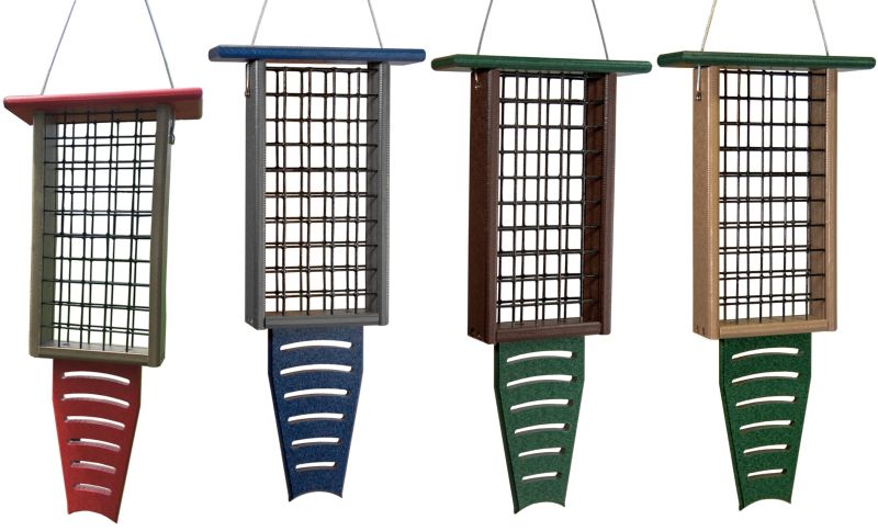 Recycled Poly Double Tail Prop Suet Feeder