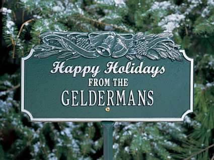 Personalized Holiday Lawn Plaque Color Options
