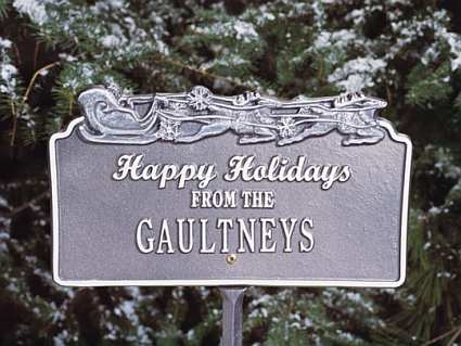 Personalized Holiday Lawn Plaque Color Options