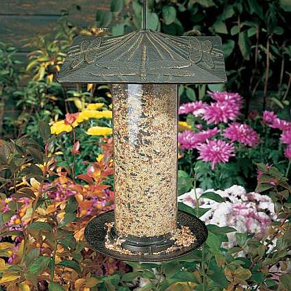 Classic Dragonfly Seed Tube Feeder Large French Bronze