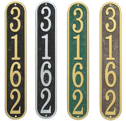 Whitehall Fast and Easy Vertical House Numbers Plaque