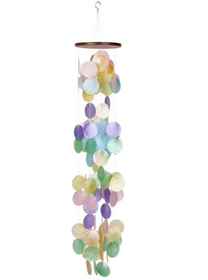 Asli Arts Capiz Waterfall Rainbow Windchime