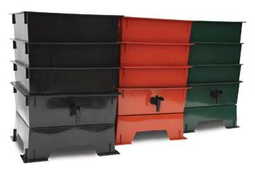 The Worm Factory is available in Black, Terra Cotta or Dark Green